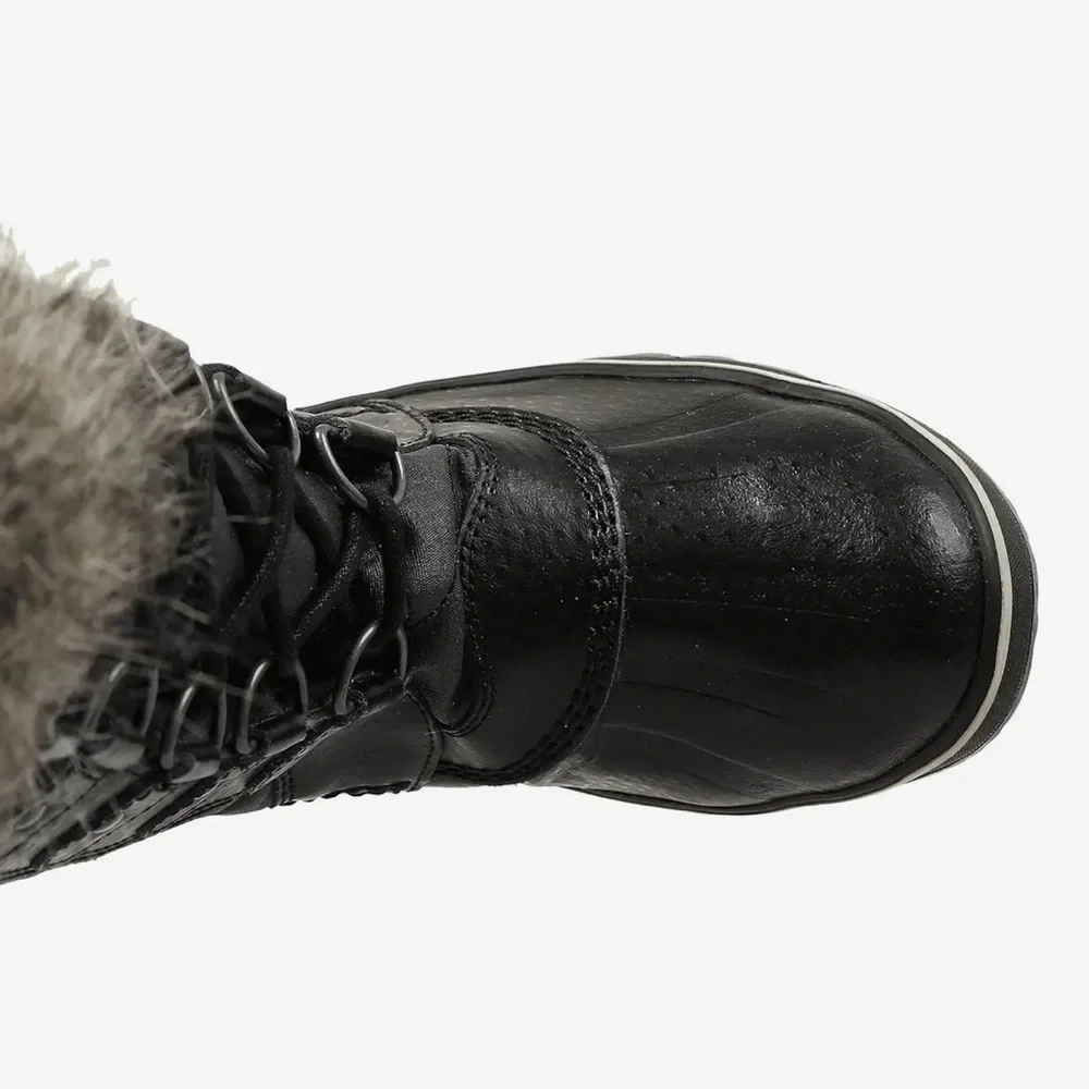 SOREL Joan of Arctic  Snow Boots Black Dove and Gray